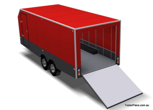 enclosed trailer plan car carrier www.trailerplans.com.au