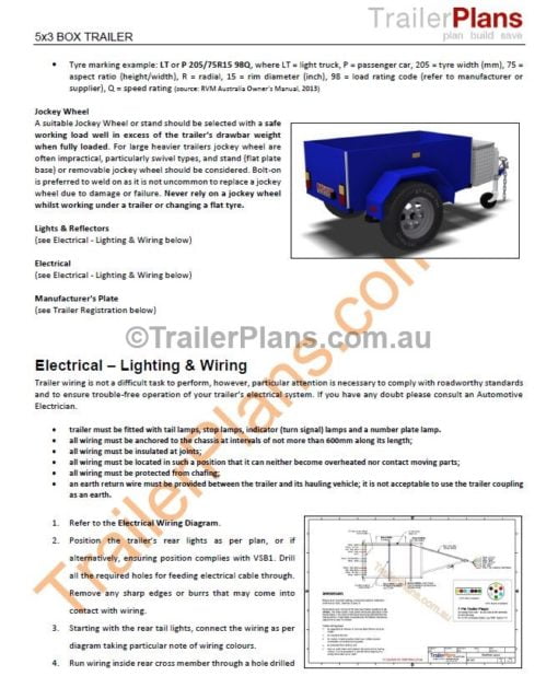 free trailer plan box trailer trailer plans www.trailerplans.com.au